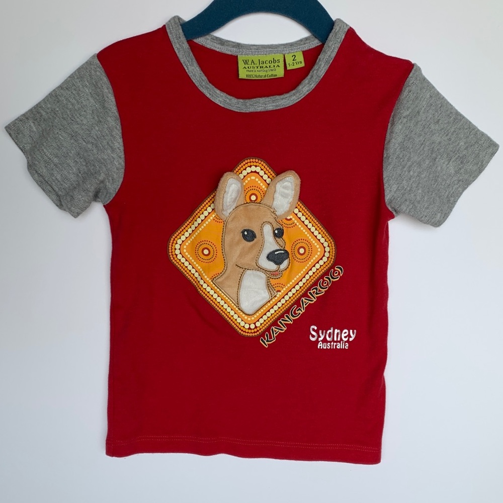 W.A. Jacobs Australia Kangaroo Tee, Red, 18-24M